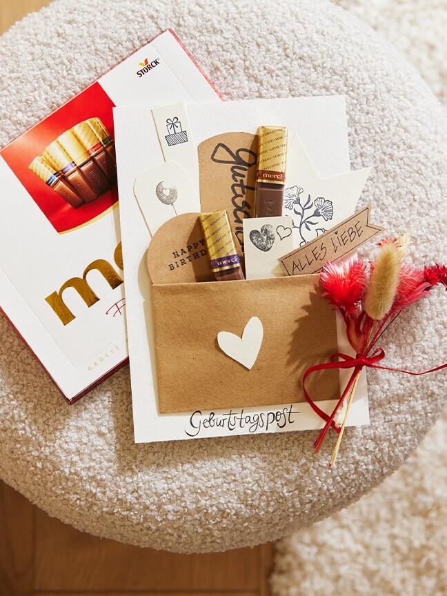 Zur Bastelidee: merci Dankeskarte voller Wünsche