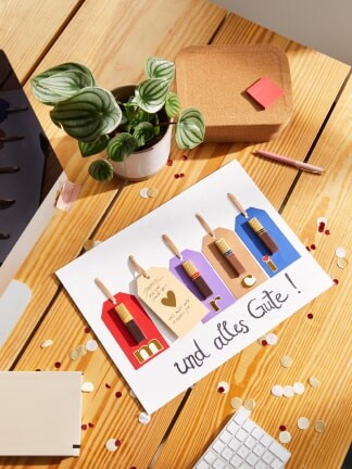 Zur Bastelidee: Abschiedskarte für Kollegen mit merci